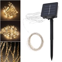 Sale 10 Meter 100 LED Solar Light Outdoor Garden Christmas Flashing Lights for Holiday Decoration