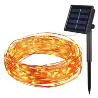 Energy Saving 12m 40ft 100leds / 22M200leds Solar Rope Tube LED Light String STRIP Waterproof Outdoor Party