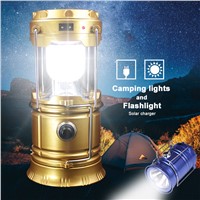 Portable Solar Charger Camping Lantern Lamp LED Outdoor Lighting Folding Camp Tent Lamp USB Rechargeable lantern