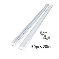 2017 new 50pcs Embedded strip 5730 smd DC12V 50cm 20in 36 Hard strip rigid Leds bar light 12V Aluminium for kitchen cabinet