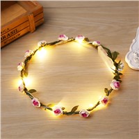 Quadurple Rose Flower LED String Light Christmas/Wedding/Party Decor Lights For Home String Fairy Light Headdress Wreath P0.2