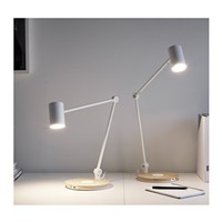 Simple white LED work table lamps study bedside with wireless charger bedroom living room desk light ZA928434