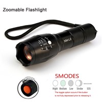 Portable 8000 Lumens CREE XML L2 Flashlight Tactical Torch Adjustable 5 Modes Led Light Fishing Climb Self-driving Travel