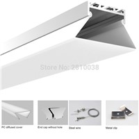 50 X1 M Sets/Lot Factory price led profile light and funnelform led ceiling channel for ceiling or wall lamp
