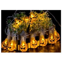 Practical-Holiday lights Pumpkin Halloween LED light String garlands nightlight Warm White Battery operated Fairy