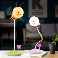 The new cartoon bee LED USB charging touch lamp electrodeless dimming desktop bedside Nightlight creative lovely lamp