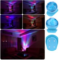 Portable Colorful Night Light Diamonds Ocean Projection Lamp With Speaker Ocean Wave Lights Projection Romantic Night Light