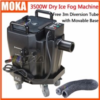 1pc/lot factory sale MOKA 3500w stage dry ice smoke machine low ground fog machine party fog maker for wedding with movable base