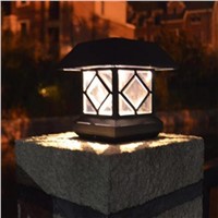 Waterproof Solar Powered LED Wall Lamp Outdoor Garden Pillars Fences  LED Solar Light Lawn Landscape Lamp