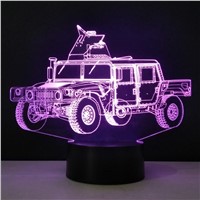 Military Truck Shape 3D LED Table Lamp Methacrylate plate Craft Night Light Innovative Lumine Deco Nightlight Colored Kids Gift
