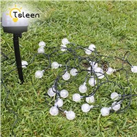 2PCS 7M Length Indoor Outdoor Decoration Halloween 50 Crystal Ball Solar Powered Led string Lights Waterproof LED Fairy Lights