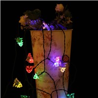 20 LED Tree Shaped Fairy Light String with Solar Panel Outdoor Garden Decor P15