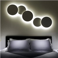 DIY Solar eclipse Aluminum LED Wall Lamps round wall lights for living room bedroom decoration Lighting