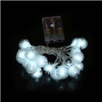 Decoration String Lights 20 Leds Acrylic Fur Balls Lamp For Indoor Outdoor Garden Christmas Party Lights CLH@8