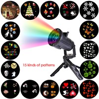 300 Rotate 15 Knd Of Patterns Waterproof Landscape Lighting,US/UK/AU/EU Plug LED Projector Christmas Garden Decor Lights --M25