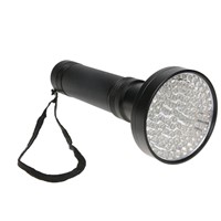 100 LED UV Flashlight Aluminium Torch Light Inspection Lamp Waterproof Outdoor Tool Use 6 * AA Black