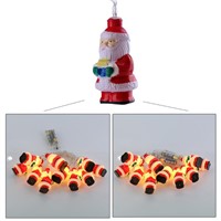 10LED String Lights Santa Claus Shape Waterproof Battery LED Fairy Lights Christmas Decorative Lighting Indoor Outdoor Party