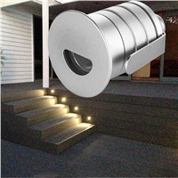Round Led Recessed Light Wall Lamp 1w 12v Decoration Led Basement Bulb Porch Pathway Step Stair Light 12pcs/lot Dhl Shipping