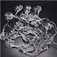 Moon Star Shaped 2.2M 20 Led String Light Fairy Light Party Battery Powered Patio Christmas Wedding Decoration Holiday Light