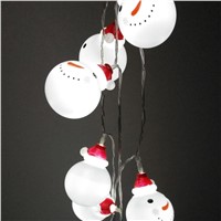 LumiParty 1.6M LED Snowman String Lights 10 LED Beads Night Lamp for Kid&amp;amp;#39;s Room Christmas Tree Hanging Pendant Decoration Gift