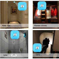 LumiParty LED Motion Sensor Night Light Mini Wireless Ceiling Night Lamp Battery Powered Porch Cabinet Lamps