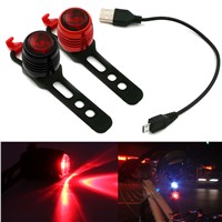 LED Waterproof Bike Bicycle Front Rear Tail Lights Cycling Safety Warning Caution Flash Lamp CLH@8