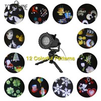 Indoor Outdoor LED Snowflake Projector Lawn Lamps Waterproof 12 pattern LED Moving Projector Lamp for Halloween Christmas