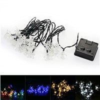 OriGlam 4 Light Color Solar Twinkling Cherry Blossom String Lights 15ft 20 LEDs Decorative Garden   Window Porch Lawn Lamp