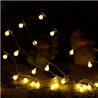20/30/50 LEDs Warm White Globe String Lights Outdoor Christmas Party Xmas Patio Decoration String Lights