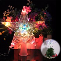 YAM Color Changing Xmas Christmas Tree Topper Star Light Party LED Lamp Decoration