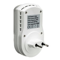 Infrared Motion Sensor 9 LED Night Light Lamp Socket for Hallway Room White 6000K 220V/ AC EU Plug