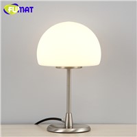 Nordic Lighting Modern Simple Table Lamp Bedside Light Decoration LED Bar Creative Metal Base Glass Table Lamps