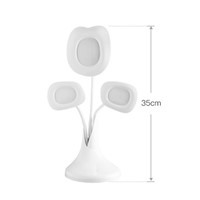 LAIDEYI Modern Three Heads Desk Lamp Lampara Morning Glory Table Lampe Rechargeable USB Lamp Touch Senser Decorative Night Light