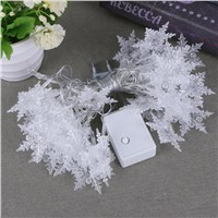 220V 40LED Snowflake Led String Fairy Lights Xmas Party Wedding Garden Light Lamp Christmas Decoration Lights (EU Plug)