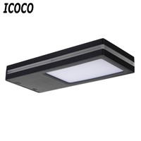 ICOCO Waterproof Solar Powered Mition Sensor Energy Saving Security Lamp Brightness Induction LED Planel Light for Balcony Sale