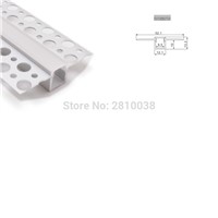 10 X2 M Sets/Lot anodized flat led aluminum profile and 52mm Wide T type led alu channel for outer wall lamps
