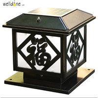 .LED solar energy saving floor lamp for garden waterproof gold/black color creative lighting fixture good quality