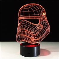Star Wars Imperial Stormtrooper RGB Color Changing 3D Led Light USB Creative 3D Lighting Lamp Visual Night Lights Star War