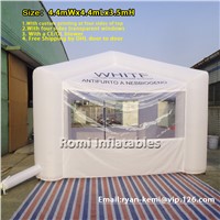 Free shipping inflatable tent with transparent windows white inflatable Pagoda four legs exhibition tent advertising tent