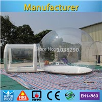Lowest Price Commercial inflatable clear bubble tent with free CE/UL blower and carry bag