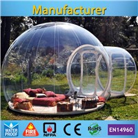 Free shipping commercial inflatable clear bubble tent with free CE/UL blower and carry bag