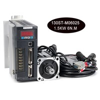 130ST-M06025 1.5KW 6N. M 1500W AC Servo Motor &amp;amp; Driver with 3 Meter Cable Motor Kits