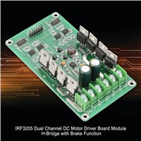 Reliable IRF3205 DC Stepper Motor Driver Dual Channel Motor Driver Board Module H-Bridge w/ Brake Function