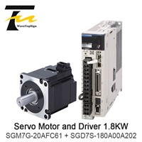 YASKAWA Servo Motor 1.8KW SGM7G-20AFC61 &amp;amp; Driver SGD7S-180A00A202 + Connection Cable 5Meter