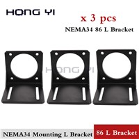 Free Shipping 3pcs Stepper Motor NEMA 34 for 86 Stepper Motor Mounting L Bracket Mount Housing