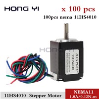 100 PcS Mini 4-Lead Nema 11 Stepper Motor 40mm 1.0A 0.12N. M 28 Motor Nema11 Stepper for DIY 3D Printer CNC XYZ