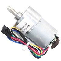Micro DC Permanent Magnet Hall Encoder Geared Motor 12V 24V in High Torque DC Motor 5-1230RPM Reversed &amp;amp; Speed Can Be Measured