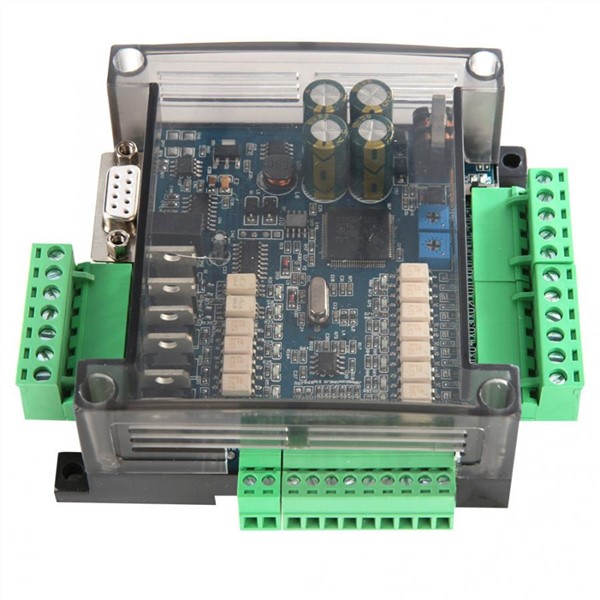 PLC Industrial Control Board Brushless Motor Controller FX3U-14MT Analog 6AD+2DA 24V 1A Soft Starting