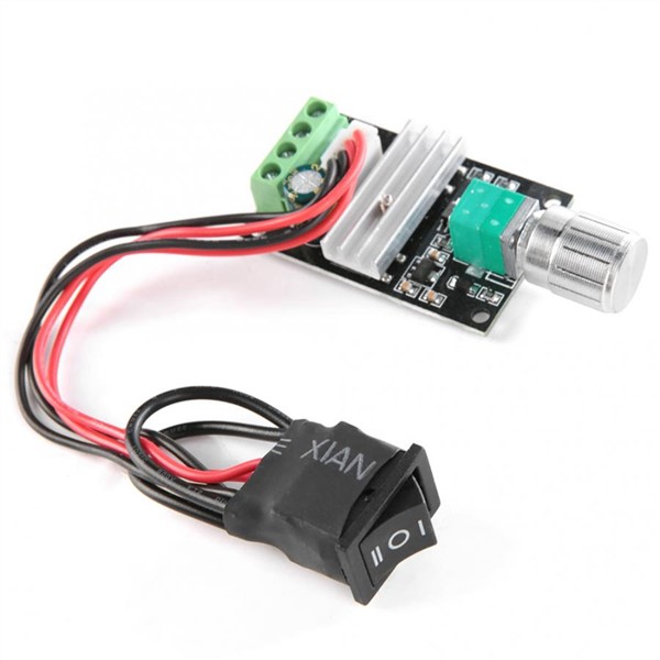 Soft Starting DC 6-28V 3A PWM DC Regulator Speed Electric Motor Controller with Switch Function DC Motor Speed Controller