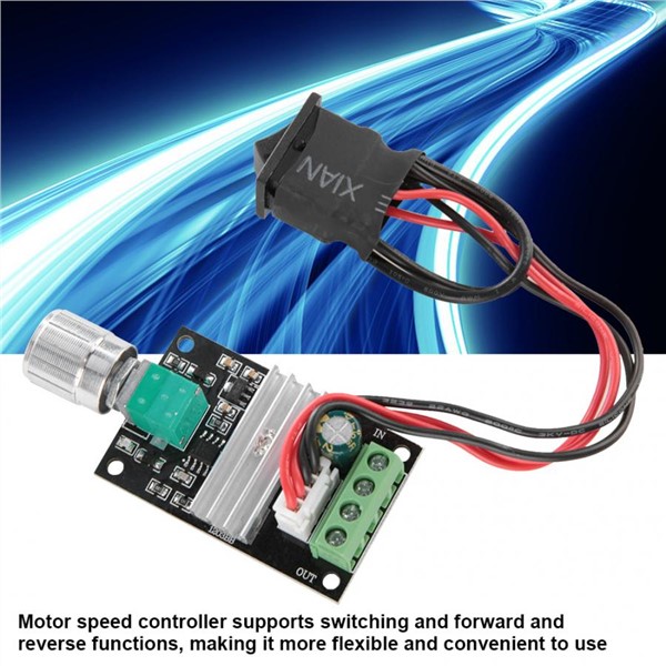 Soft Starting DC 6-28V 3A PWM DC Regulator Speed Electric Motor Controller with Switch Function DC Motor Speed Controller